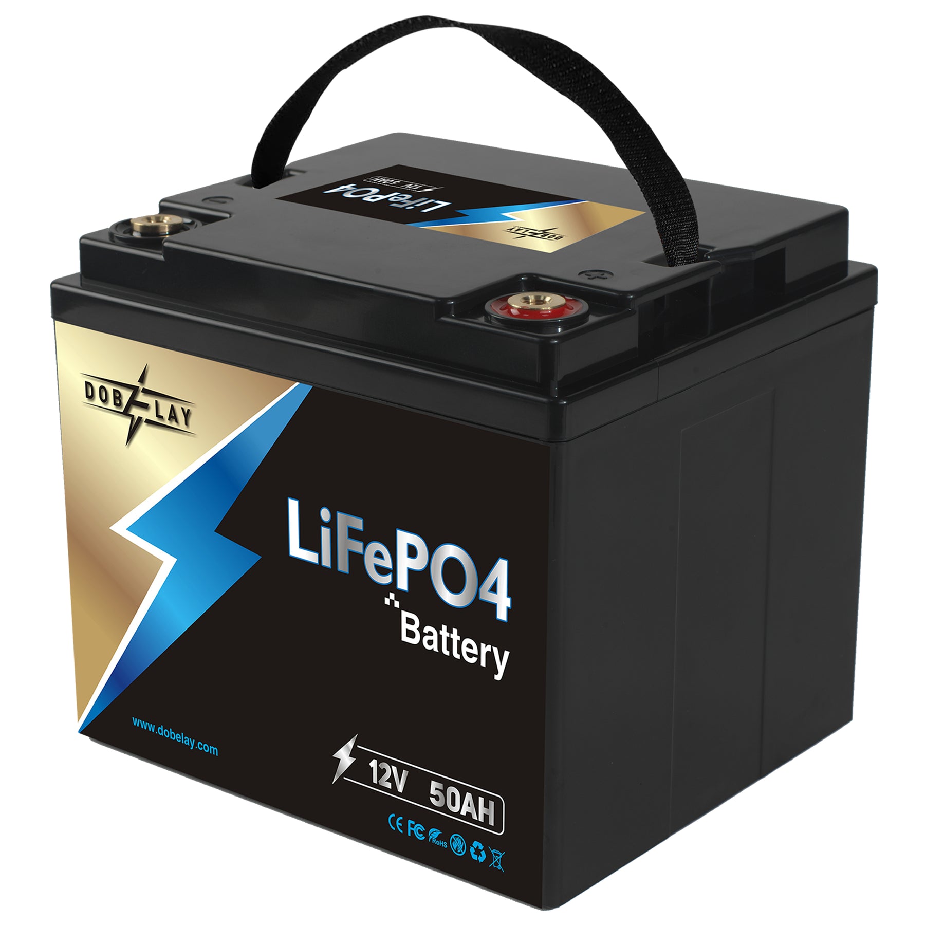E-AblePower 12V50Ah Lithium-Batterie LiFePo4 0.64 kWh